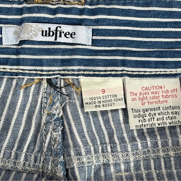 Ubfree & YMI size 9 shorts bundle - jean & blue/white striped colors GUC - Picture 8 of 16